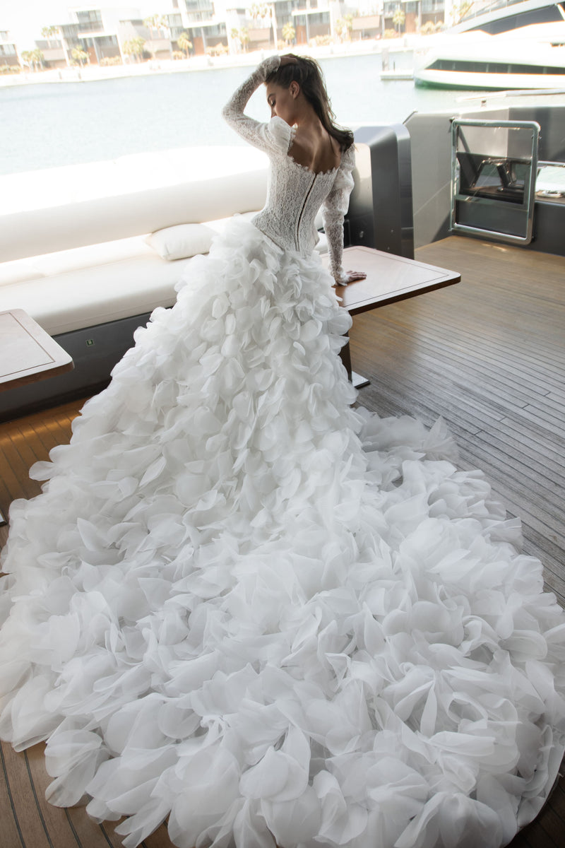 Stunning A-line Wedding Dress with Removable Skirt Lira – Wedding Roof