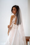A-line bridal gown with American armhole