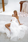 Elegant Organza A-Line Wedding Dress with Draperies and Slit Soul