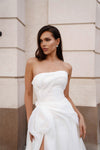 A-line silhouette wedding gown