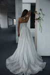A-line wedding dress with crystals