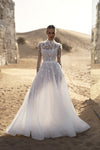 A-line wedding dress with lace