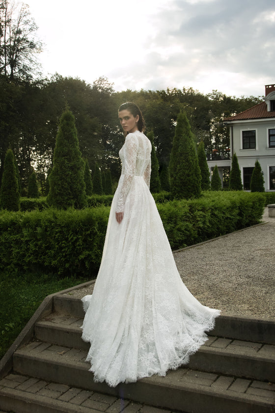 A-line wedding gown