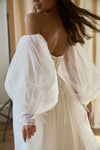 A Line Long Sleeve Lace Wedding Dress
