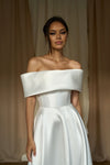 A Line Sleeveless Wedding Dress