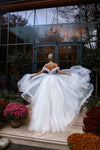 Ballroom Silhouette Strapless Wedding Dress with Embroidered Beads Sonesta Adelle