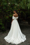 Asymmetrical corset wedding dress