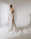 Elegant A-Line Wedding Dress with Asymmetrical Bodice and Organza Skirt Fragile