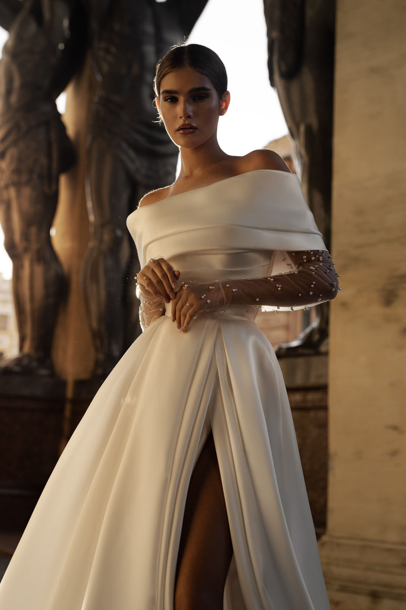 Stunning Mikado Ballroom Silhouette Dress Patricia Barbel – Wedding Roof