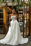 Beaded A-line wedding dress