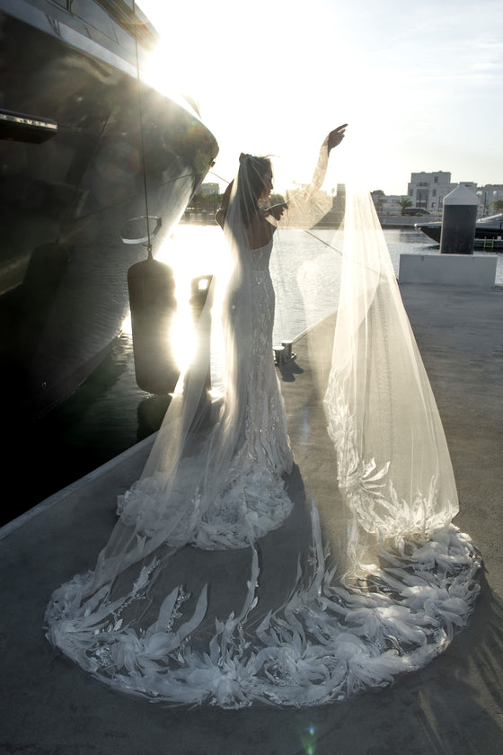 Beaded wedding gown