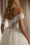 Bohemian A-line wedding dress