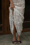 Bohemian wedding dress with spaghetti straps