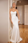 Bridal dress with detachable cape
