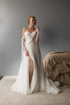 Chiffon A-line wedding dress