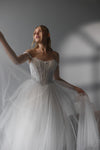 Classic wedding dress with pearls