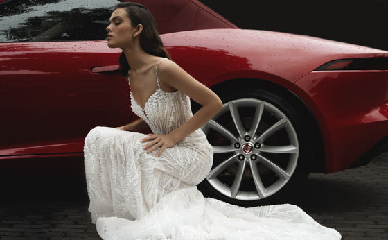 Corset wedding dress with lace