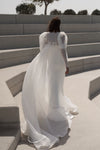 Crepe wedding dress