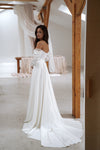 Crepe wedding dress