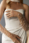 Detachable scarf wedding gown