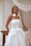Elegant Organza A-Line Wedding Dress with Draperies and Slit Soul