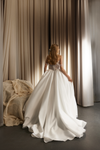 Dropped strap wedding gown