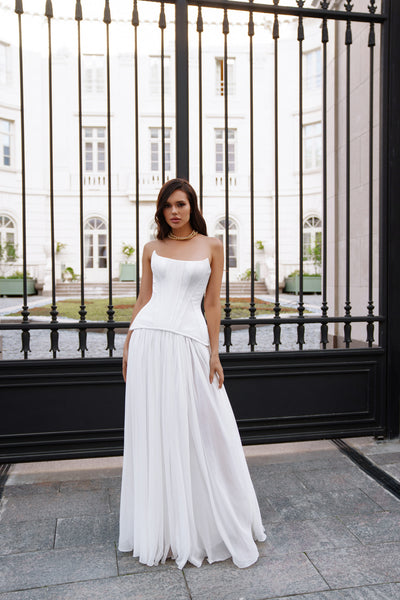 Strapless Jenny Yoo Chiffon Dress Bridal Party Wedding Dress Mira Jenny Yoo Elegant Lace-Up Corset Wedding Dress With Pleated Chiffon Strapless Jenny Yoo Chiffon Dress Bridal Party Wedding Dress Mira Jenny Yoo Elegant Lace-Up Corset Wedding Dress With Pleated Chiffon