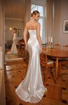 Elegant form-fitting wedding gown