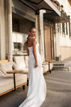 Elegant satin wedding dress