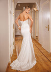 Elegant satin wedding dress