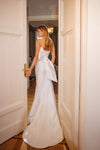 Elegant satin wedding dress