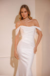Elegant satin wedding dress