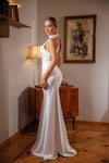 Elegant satin wedding dress