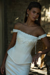 Embroidered wedding gown