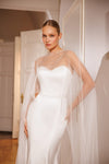 Figure-hugging wedding dress
