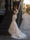 Fitted Wedding Dress With Long Train