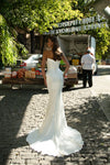 Fitted sweetheart neckline gown