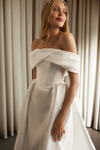 Floor-length train ball gown