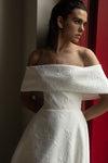 Floral jacquard wedding dress