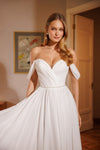 Flowy A-line bridal gown