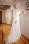 Form-fitting bridal gown