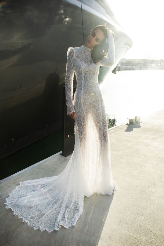 Open-Back Lace Wedding Dress Christelle 2 Wedding Roof Open-Back Lace Wedding Dress Christelle 2 Wedding Roof