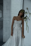 Glittery A-line wedding gown