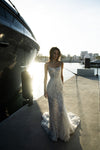 Hand-embroidered wedding dress