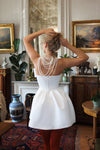 Knee length bridal gown