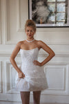 Lace bridal gown with detachable long sleeves