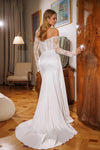 Lace bodice wedding gown