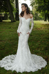 Lace mermaid wedding dress