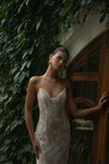 Light weight wedding dress with thin straps