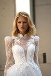 Long Sleeve High Neck Bridal Gowns